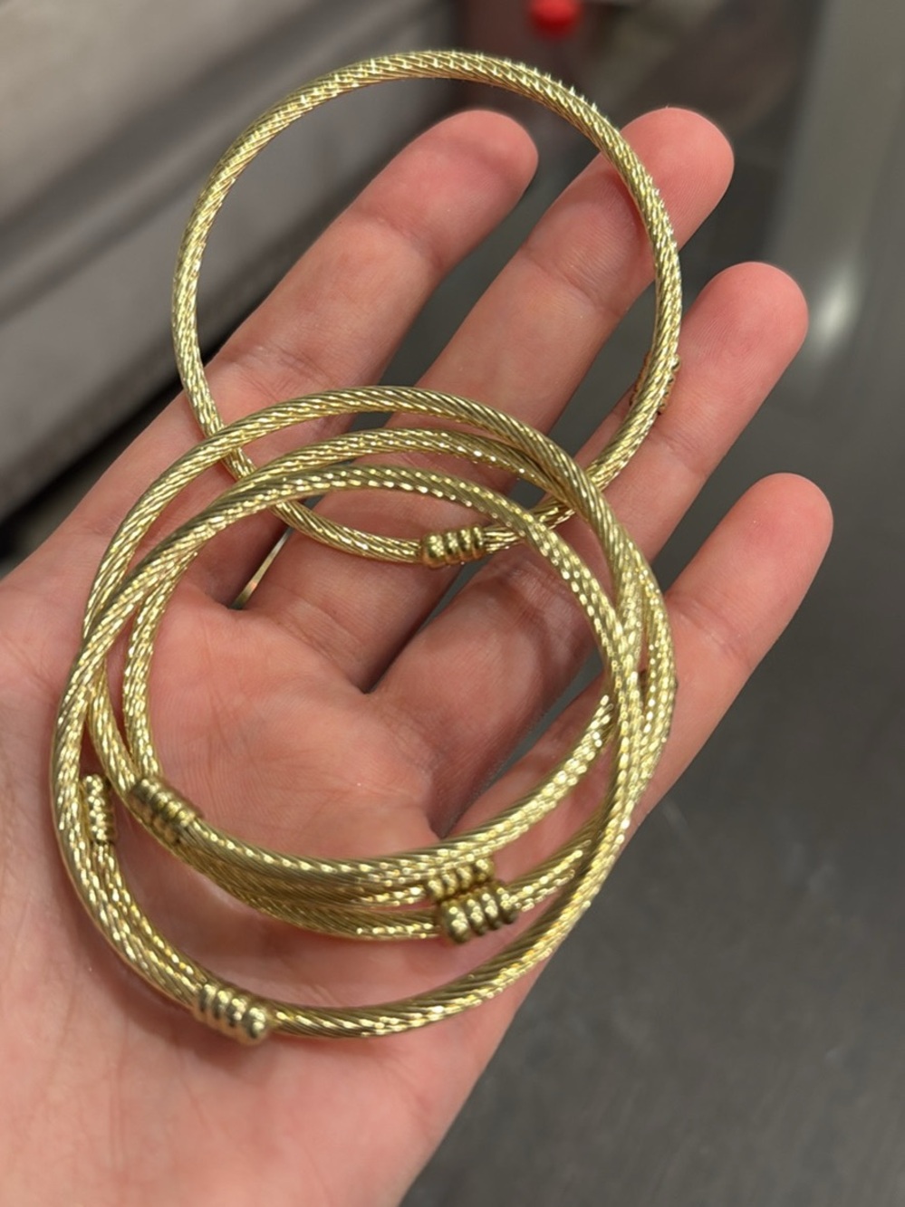 Gold-Tone Twisted Wire Bangle Set - Women Jewelry